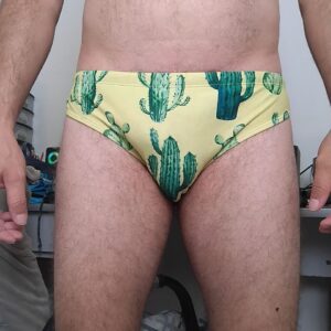 Sunga Slip Amarela Estampada P/M