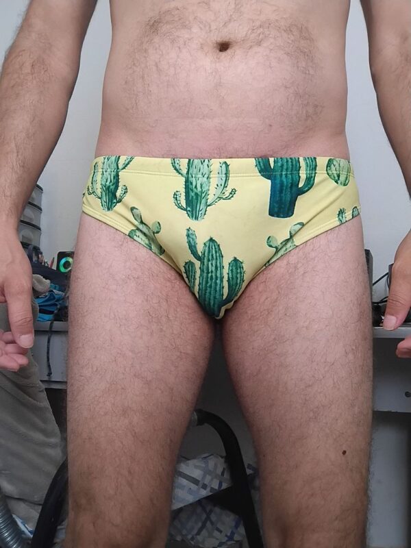 Sunga Slip Amarela Estampada P/M