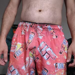 Bermuda Calção Laranja Estampada G Budweiser