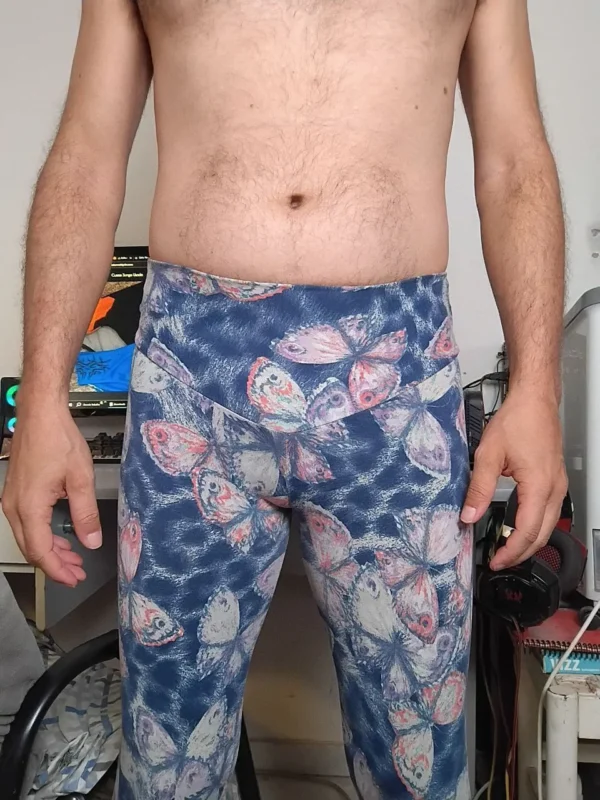 Calça Legging Azul Estampada P