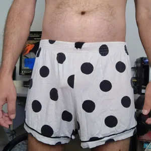 Short Pijama Branco Estampado G/GG