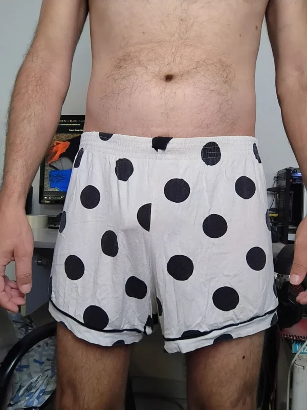 Short Pijama Branco Estampado G/GG