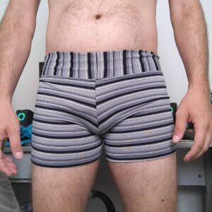 Short Legging Cinza Listrado P