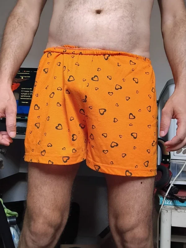 Short Pijama Laranja Estampado M