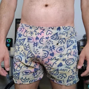 Short Pijama Azul Estampado M