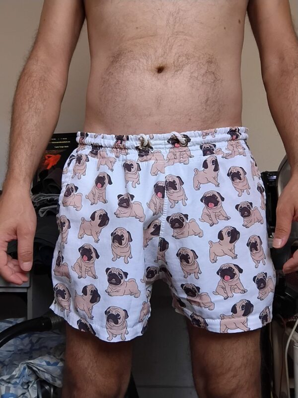 Short Calção Branco Estampado G