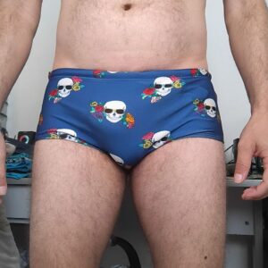 Sunga Sungão Azul Estampada P/M