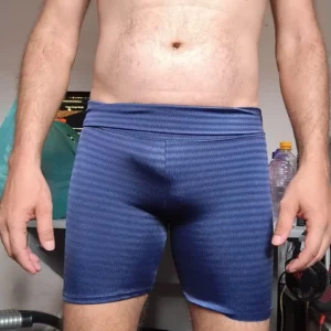 Bermuda Legging Azul Listrada P