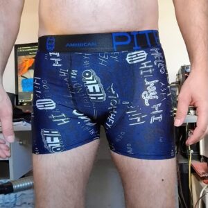 Cueca Boxer Azul Estampada P Pitbull
