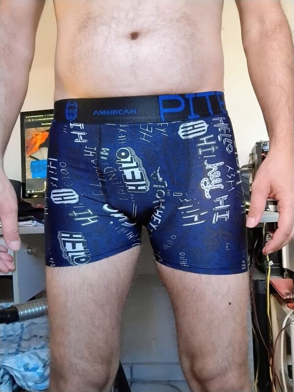 Cueca Boxer Azul Estampada P Pitbull