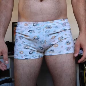 Cueca Boxer Branca Estampada P/PP