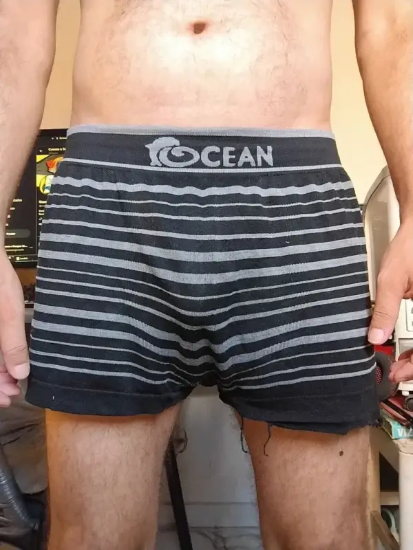 Cueca Sungão Preta Listrada G/GG Ocean