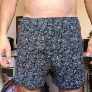 Cueca Samba-Canção Preta Estampada G/GG