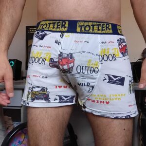 Cueca Boxer Branca Estampada G Totter
