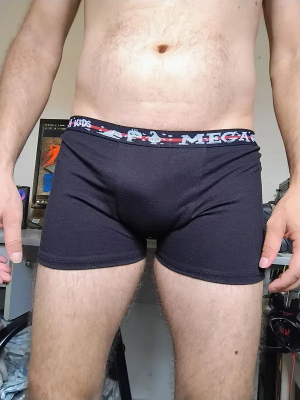 Cueca Boxer Preta P Mega Kids