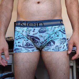 Cueca Sungão Branca Estampada P CK