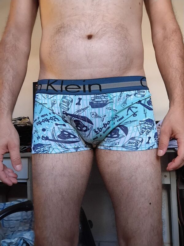 Cueca Sungão Branca Estampada P CK