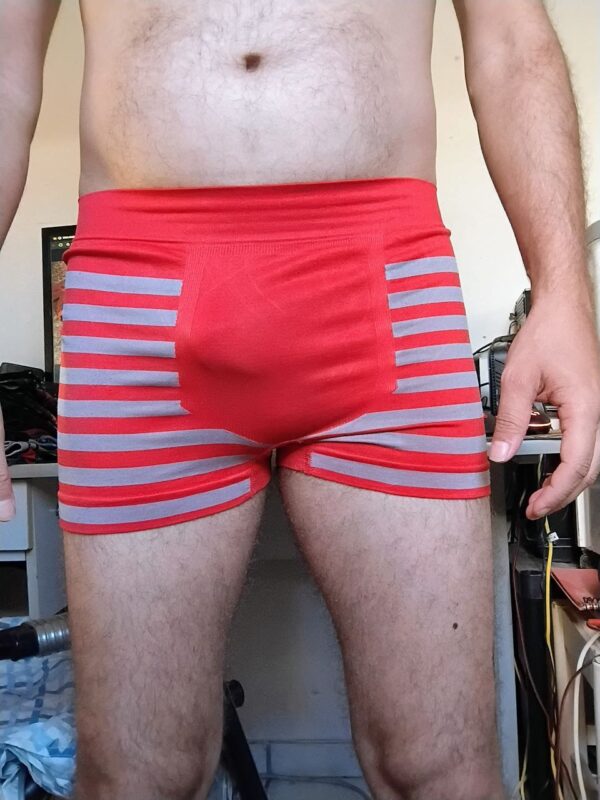 Cueca Boxer Vermelha Listrada P/M Gladius