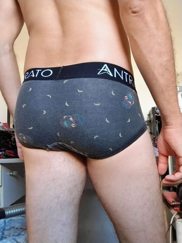 Cueca Tradicional Preta Estampada P Antrato - Imagem 2
