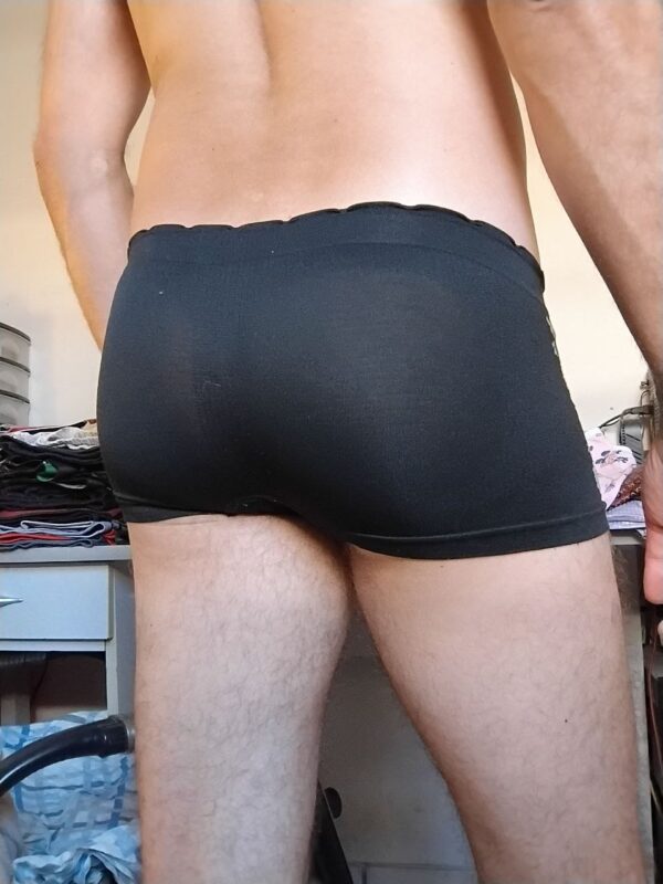 Cueca Sungão Preta Estampada P/M - Imagem 2