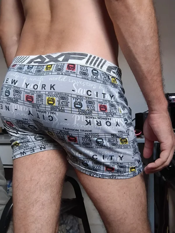 Cueca Boxer Cinza Estampada M/G Axf - Imagem 2