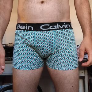 Cueca Boxer Cinza Estampada P/M CK