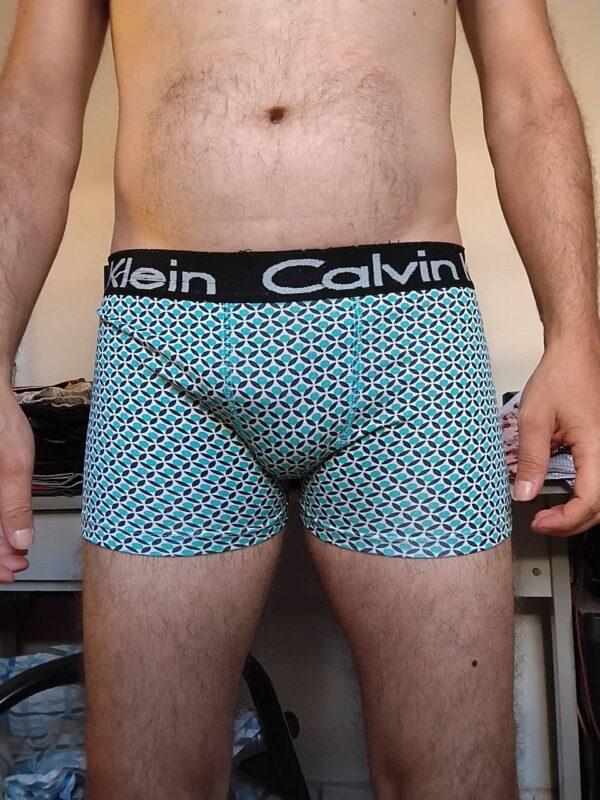 Cueca Boxer Cinza Estampada P/M CK