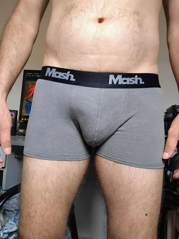 Cueca Boxer Cinza P/M Mash
