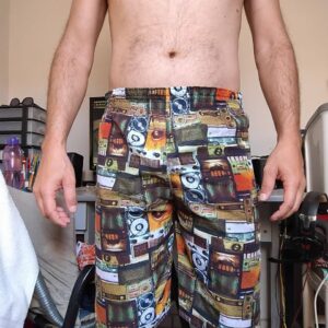 Bermuda Casual Marrom Estampada M