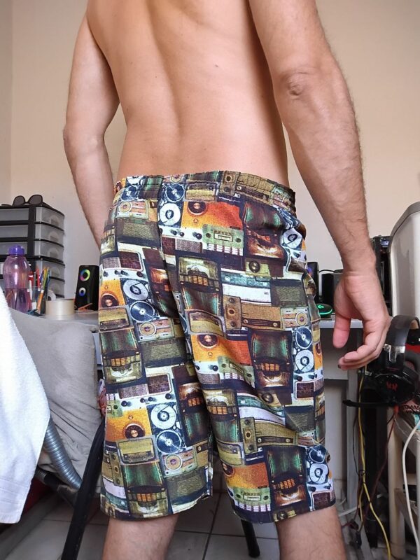 Bermuda Casual Marrom Estampada M - Imagem 2