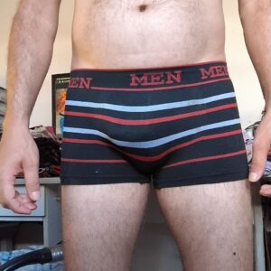 Cueca Sungão Preta Listrada P/M Men