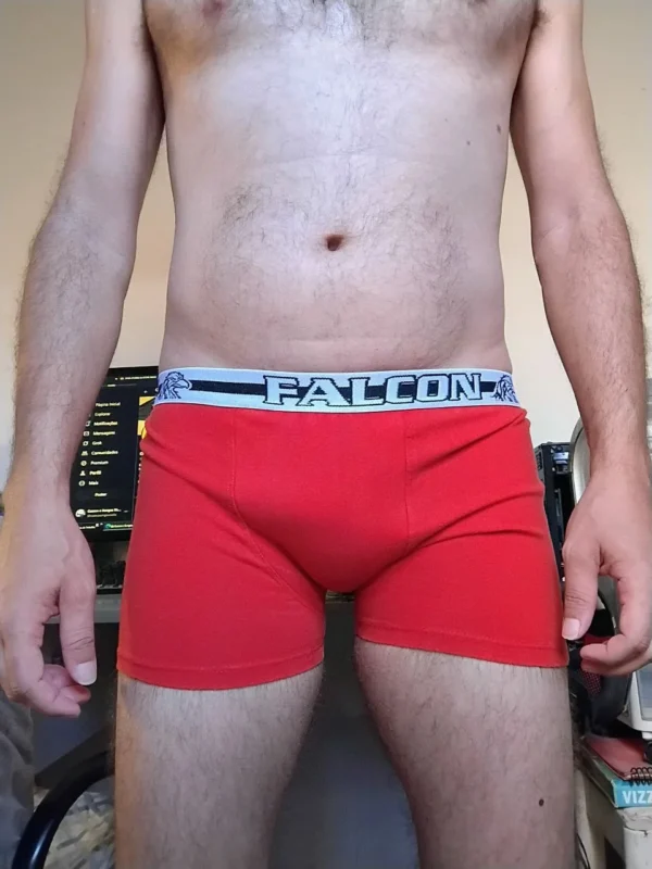 Cueca Boxer Vermelha P Falcon