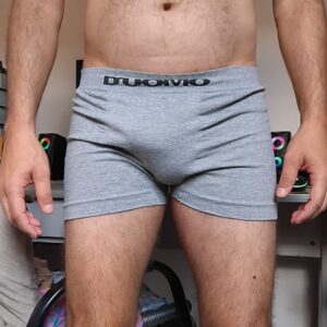 Cueca Boxer Cinza M Duomo