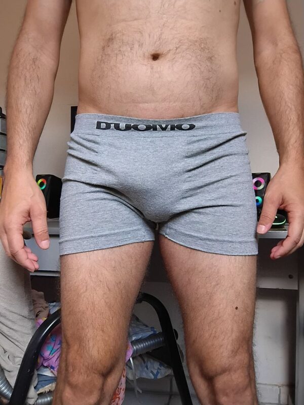 Cueca Boxer Cinza M Duomo
