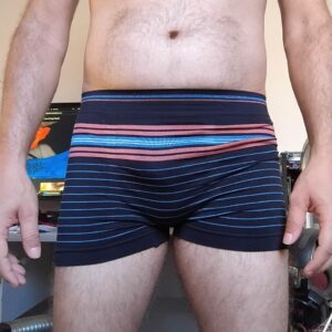 Cueca Boxer Preta Listrada M Gladius