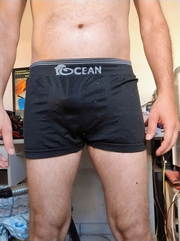 Cueca Boxer Preta M/G Ocean
