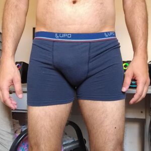 Cueca Boxer Azul P/M Lupo