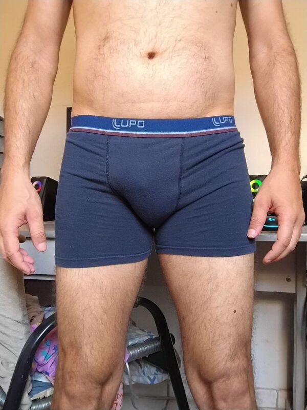 Cueca Boxer Azul P/M Lupo