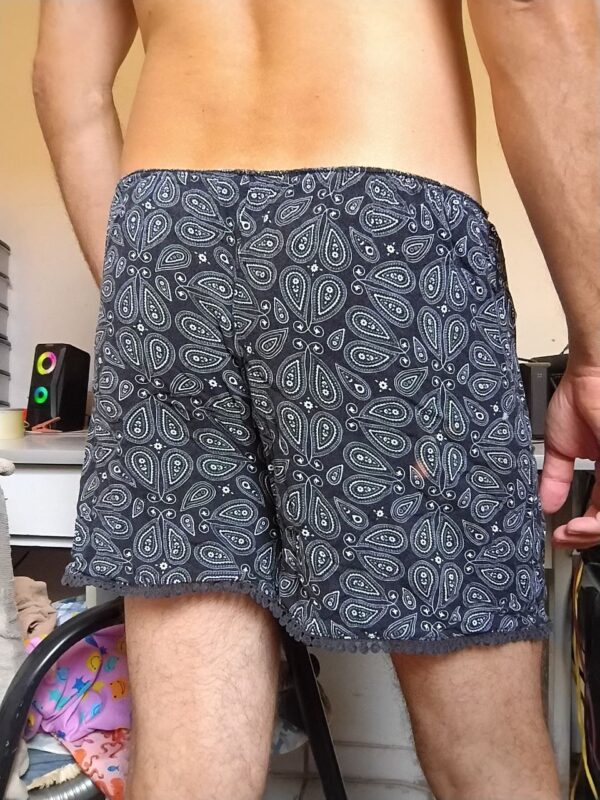 Cueca Samba-Canção Preta Estampada G/GG - Imagem 2