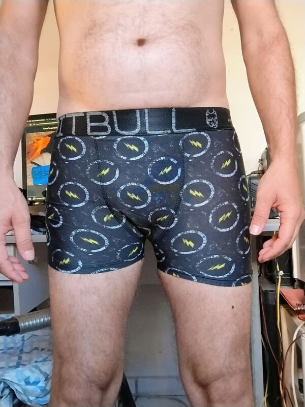 Cueca Boxer Preta Estampada P Pitbull