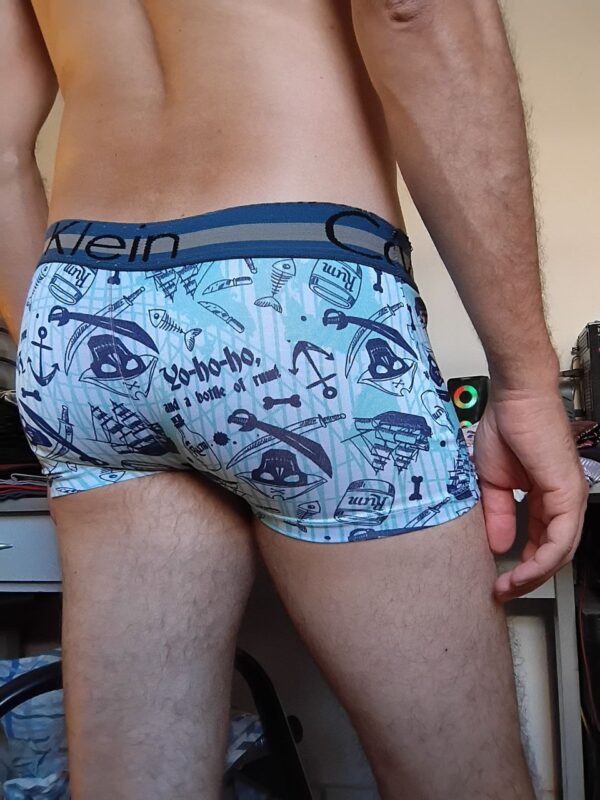 Cueca Sungão Branca Estampada P CK - Imagem 2