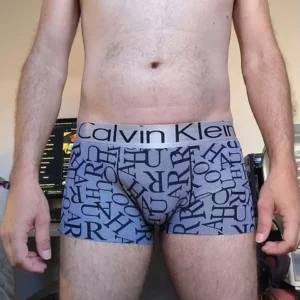 Cueca Boxer Cinza Estampada P/M CK