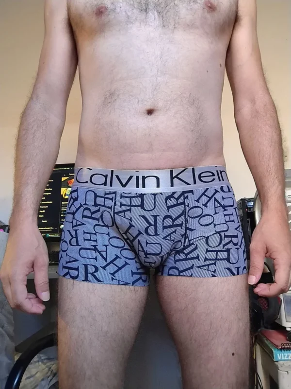 Cueca Boxer Cinza Estampada P/M CK