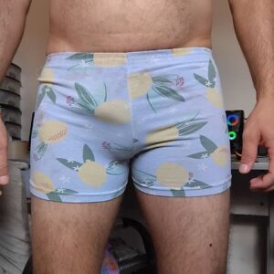 Cueca Boxer Azul Estampado PP