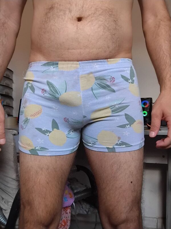 Cueca Boxer Azul Estampado PP