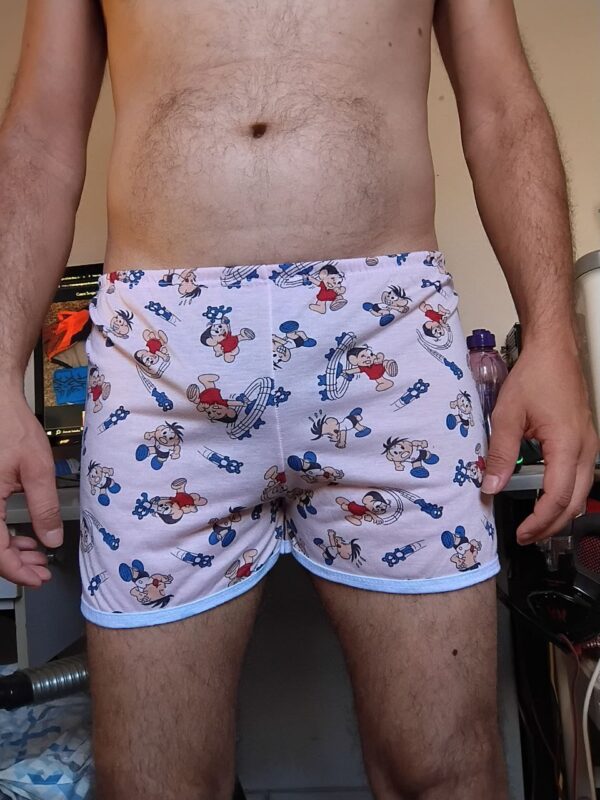 Cueca Samba-Canção Branca Estampada Turma da Mônica P/M MSP