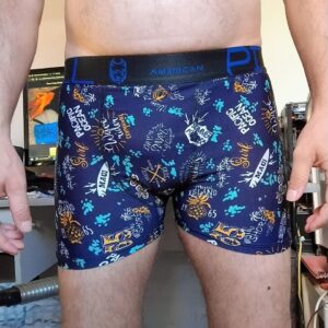 Cueca Boxer Azul Estampada P Pitbull