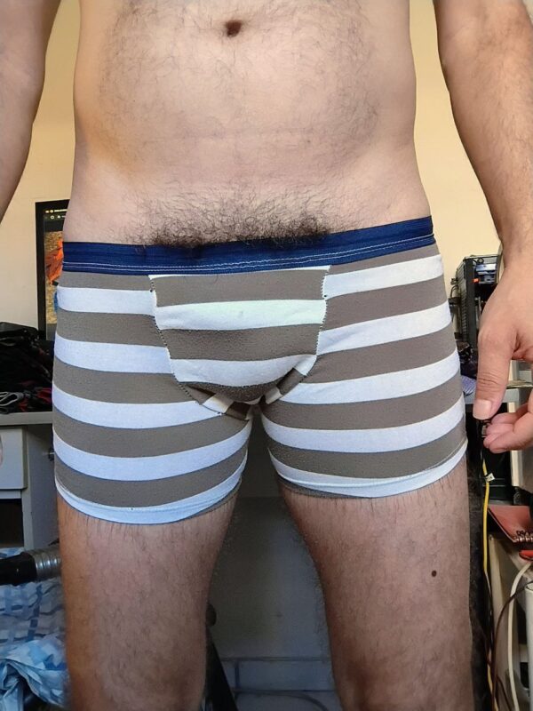 Cueca Boxer Marrom Listrada P/PP