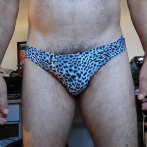 Cueca Biquíni Cinza Estampada P