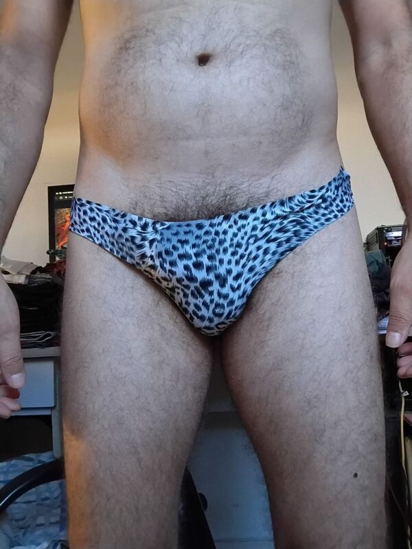 Cueca Biquíni Cinza Estampada P